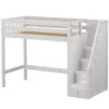 Maxtrix Twin XL High Loft Bed With Stairs 1 Maxtrix Twin XL High Loft Bed With Stairs -Kids Furniture STAR WS