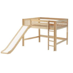 Maxtrix Full Mid Loft Bed With Slide