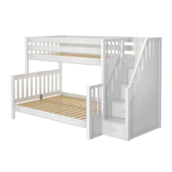 Maxtrix Medium Twin Over Full Bunk Bed With Stairs -Kids Furniture SUMO XL WS 517b0949 ed52 40a1 9f24 b7075872539b