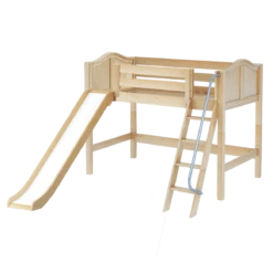 Maxtrix Twin Mid Loft Bed With Slide -Kids Furniture SWEET NC 26d9d823 a98d 4fb9 ba7a 421257e50033