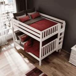 Maxtrix Queen High Bunk Bed -Kids Furniture Soar white top view 1575914420266 656x656 crop center 0d4d18f7 fd79 4981 a894 56f110958410