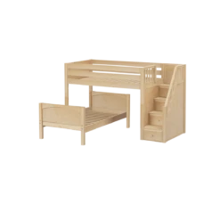 Maxtrix Full L-Shaped Bunk Bed With Stairs -Kids Furniture TANGLE NP