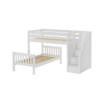 Maxtrix Full L-Shaped Bunk Bed With Stairs
