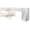 Maxtrix Full Medium Corner Loft Bunk Bed With Ladder + Stairs - R 1 Maxtrix Full Medium Corner Loft Bunk Bed With Ladder + Stairs - R -Kids Furniture THRICE WS fab63bbe 2358 4c58 94f8 7d028f7439ca