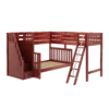 Maxtrix High Twin Over Full Corner Loft Bunk Bed With Ladder + Stairs 2 Maxtrix High Twin Over Full Corner Loft Bunk Bed With Ladder + Stairs -Kids Furniture TRIATHLON CS