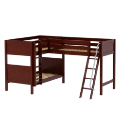 Maxtrix Twin Medium Corner Loft Bunk Bed -Kids Furniture TRIFID CP