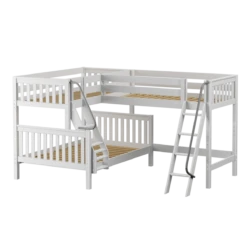Maxtrix Medium Twin Over Full Corner Loft Bunk Bed -Kids Furniture TRINITY WS 87c59b63 5f1f 4560 a8a7 a43cc0008991