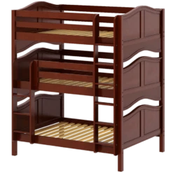 Maxtrix Full Triple Bunk Bed With Straight Ladder -Kids Furniture TRIPLEX CC d19c8643 363f 401d 908b 7f767fef6a6c