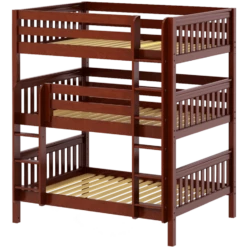 Maxtrix Full Triple Bunk Bed With Straight Ladder -Kids Furniture TRIPLEX CS 7d3919d0 dc80 4114 b4fa b74df9872879