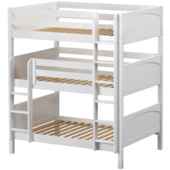 Maxtrix Full Triple Bunk Bed With Straight Ladder -Kids Furniture TRIPLEX WP ff256a3a 7088 424f a9b0 88b938c4eb13