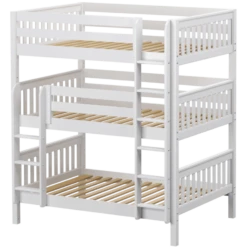 Maxtrix Full Triple Bunk Bed With Straight Ladder -Kids Furniture TRIPLEX WS 692b8568 a076 4147 9953 c2950ab0ef07