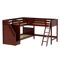 Maxtrix Twin Medium Corner Loft Bunk Bed With Ladder + Stairs - L 20 Maxtrix Twin Medium Corner Loft Bunk Bed With Ladder + Stairs - L -Kids Furniture TRIVIUM CP 1ec9889c 9907 4bd8 9b06 85d45ac65866