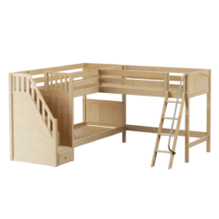 Maxtrix Twin Medium Corner Loft Bunk Bed With Ladder + Stairs - L 17 Maxtrix Twin Medium Corner Loft Bunk Bed With Ladder + Stairs - L -Kids Furniture TRIVIUM NP 6d44f12d dd0d 4008 a68d b2d9c02f5d79