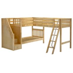 Maxtrix Twin Medium Corner Loft Bunk Bed With Ladder + Stairs - L 14 Maxtrix Twin Medium Corner Loft Bunk Bed With Ladder + Stairs - L -Kids Furniture TRIVIUM NS 3e205056 7fe6 4934 b1b3 211b3935b2e0