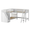 Maxtrix Twin Medium Corner Loft Bunk Bed With Ladder + Stairs - L -Kids Furniture TRIVIUM WS c0c4c5d1 ca16 4e18 bd30 fc9b39d36e46