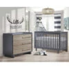Tulip Urban Convertible Crib + 3-Drawer Dresser XL -Kids Furniture Urban Collection 01 Natural and Charcoal Room shot 06 crib min 853b10fb 4fc3 4dd5 a92b 355fdb82756b