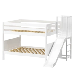 Maxtrix Full Low Bunk Bed With Slide Platform -Kids Furniture VOODOO WP