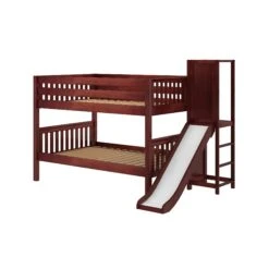 Maxtrix Full Low Bunk Bed With Slide Platform -Kids Furniture VOODOO CS