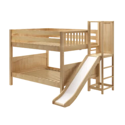 Maxtrix Full Low Bunk Bed With Slide Platform -Kids Furniture VOODOO NP