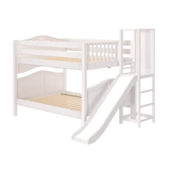 Maxtrix Full Low Bunk Bed With Slide Platform -Kids Furniture VOODOO WC