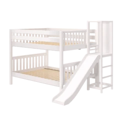 Maxtrix Full Low Bunk Bed With Slide Platform -Kids Furniture VOODOO WS