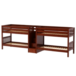 Maxtrix Twin XL Quadruple Bunk Bed With Stairs