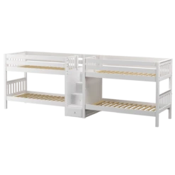 Maxtrix Twin XL Quadruple Bunk Bed With Stairs -Kids Furniture WONDERFUL WS