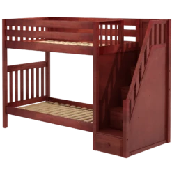 Maxtrix Twin High Bunk Bed With Stairs