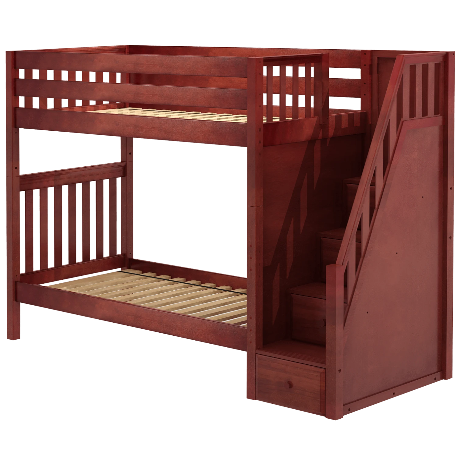 Maxtrix Twin High Bunk Bed With Stairs 3 Maxtrix Twin High Bunk Bed With Stairs