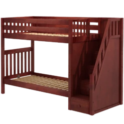 Maxtrix Twin XL High Bunk Bed With Stairs -Kids Furniture WOPPER XL CS 32899a4e b602 49b6 9472 fce4a78ddda5