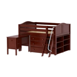 Maxtrix Full Low Loft Bed With Angled Ladder, Storage + Desk 30 Maxtrix Full Low Loft Bed With Angled Ladder, Storage + Desk -Kids Furniture XL22L CC a8c86d3b bde7 4df1 b274 ffec461e0c8a