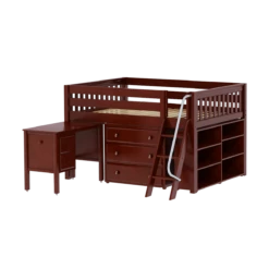 Maxtrix Full Low Loft Bed With Angled Ladder, Storage + Desk 36 Maxtrix Full Low Loft Bed With Angled Ladder, Storage + Desk -Kids Furniture XL22L CS 104c31a7 7cb2 4056 9345 fc9ea4c35fca