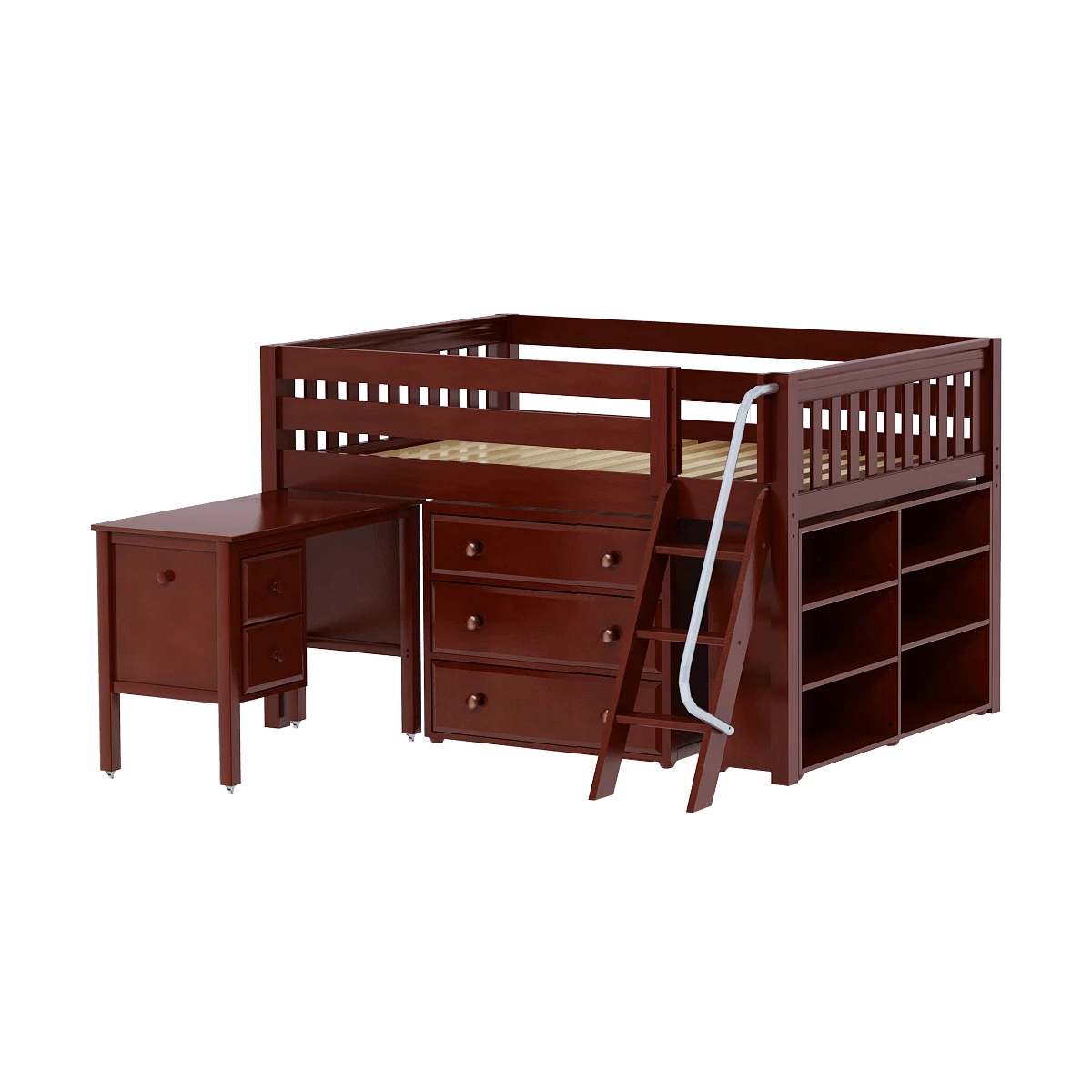 Maxtrix Full Low Loft Bed With Angled Ladder, Storage + Desk 19 Maxtrix Full Low Loft Bed With Angled Ladder, Storage + Desk - Image 17