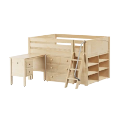 Maxtrix Full Low Loft Bed With Angled Ladder, Storage + Desk 27 Maxtrix Full Low Loft Bed With Angled Ladder, Storage + Desk -Kids Furniture XL22L NP c04ac3c3 6230 4a12 b635 ac73cc462cd2