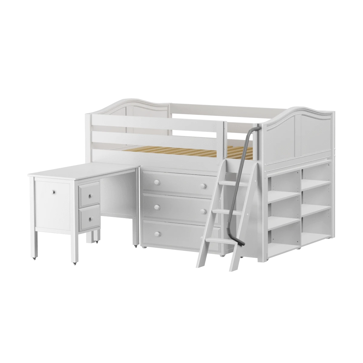 Maxtrix Full Low Loft Bed With Angled Ladder, Storage + Desk 11 Maxtrix Full Low Loft Bed With Angled Ladder, Storage + Desk - Image 9