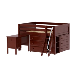 Maxtrix Full Low Loft Bed With Angled Ladder, Storage + Desk 31 Maxtrix Full Low Loft Bed With Angled Ladder, Storage + Desk -Kids Furniture XL24L CP 43921750 27a1 4e81 a4e3 d568d2f06f46