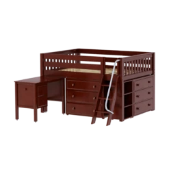 Maxtrix Full Low Loft Bed With Angled Ladder, Storage + Desk 22 Maxtrix Full Low Loft Bed With Angled Ladder, Storage + Desk -Kids Furniture XL24L CS d5f62c67 bec7 4e60 a218 7c84317140ae