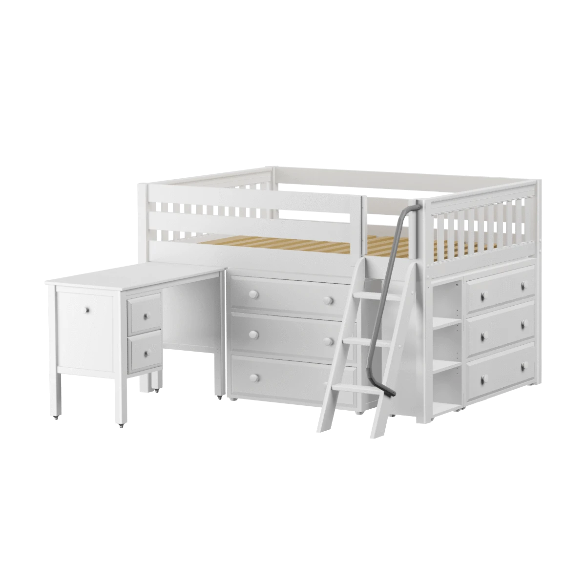 Maxtrix Full Low Loft Bed With Angled Ladder, Storage + Desk 17 Maxtrix Full Low Loft Bed With Angled Ladder, Storage + Desk - Image 15