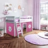 Jackpot Deluxe York Twin Play Loft With Pink/White Curtain -Kids Furniture YORK1 9 e1591641922521 1024x1024 1