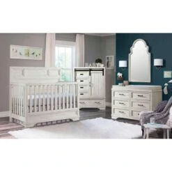 Westwood Design Foundry Flat-Top Convertible Crib -Kids Furniture foundry white dove arch top room 1 20cc3df7 b267 4797 bd41 1ffcacd4af26