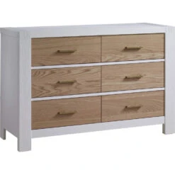 Natart Rustico Moderno Double Dresser 11 Natart Rustico Moderno Double Dresser -Kids Furniture natart rustico 6drawers white gold imgbank 3000x3000 1