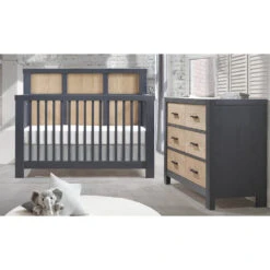 Natart Rustico Moderno ''5-in-1'' Convertible Crib -Kids Furniture natart rustico moderno graphite naturel slideshow 2000x1200 1