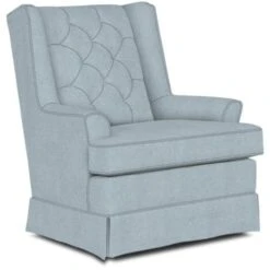 Best Chairs Nikole Swivel Glider -Kids Furniture nikole 23702 blue slate