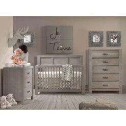 Natart Rustico "5-in-1'' Convertible Crib -Kids Furniture rustico baby room owl lifestyle