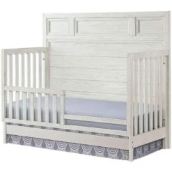 Westwood Design Foundry Flat-Top Convertible Crib -Kids Furniture white dove flat conv toddler bed silo1 e3bc02d9 b8ed 4712 8c43 f588516443fa